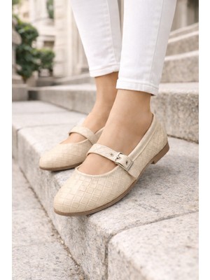 ModaFrato MILENA Kadın Babet Yazlık Ayakkabı Sivri Burun Günlük Babet