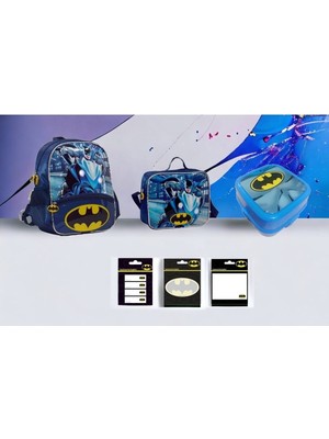 Batman Anaokulu Çanta Seti( 3 Parça Notıx Stıker Hedıye)