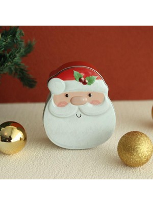 Mutlu Adım 1 Adet 11X12X5CM Metal Kutu Noel Baba Yılbaşı
