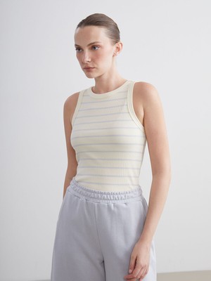 Lc Waikiki Yeni Sezon Bisiklet Yaka Çizgili Kadın Atlet