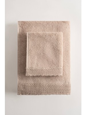 Cadeluz Soria Pima Pamuk Bej Havlu Seti