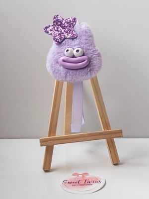 Sweet Twins Accessories Sevimli Lila Çocuk Taç Simli Yıldızlı Çocuk Tacı