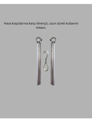 Pusat Kare Küpeşte Uyumlu Balkon Çamaşır Askısı 25X60 cm Beyaz Pratik - Lisinya