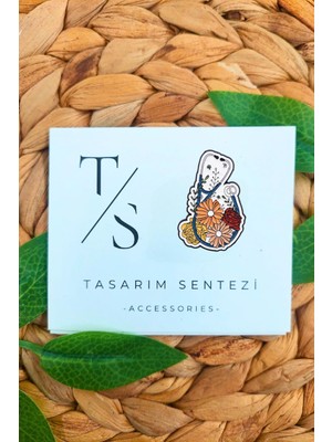 Tasarım Sentezi Rozet Metal Broş Çiçekli Steteskop Sağlık Hemşire Doktor Yaka Çanta Kıyafet Şapka Aksesuar