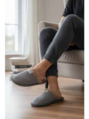 Erkek Günlük Terlik Peluş Yıkanabilir Ev Terliği Misafir Çeyiz Damat Terliği