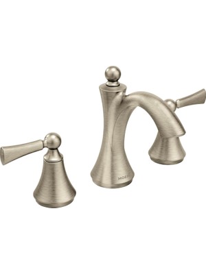 Moen T4520 Wynford Two-Handle Widespread High-Arc Bathroom Faucet With Lever Handles, Valve Required