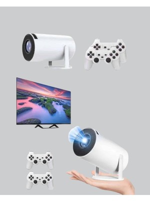 Pusat Projeksiyon Cihazı 4K Destekli Kablosuz Bağlantılı Bluetooth 5.0 - Lisinya