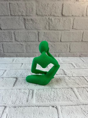 Pusat Dekoratif Yeşil Insan Figürü Modern Masa ve Raf Süsü - Lisinya