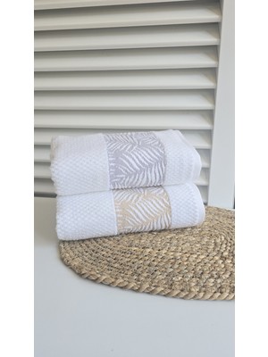 Özdilek Osier 2li Kutulu Gri-Bej El Havlu Seti