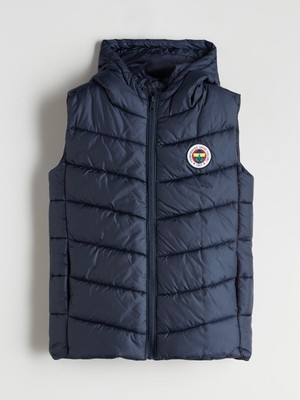 Lc Waikiki Yeni Sezon Kapüşonlu Fenerbahçe Baskılı  Erkek Çocuk Yelek