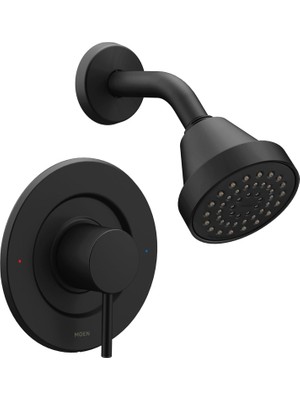 Moen Mat Siyah Posi-Sıcaklık Basınç Dengeleme Modern Duş Trim Hizalama Duş Başlığı ve Duş Kolu Kolu