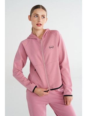 Hummel Tech Zip Hoodie 922436-3325 Pembe Kadın Fermaurlı Hoodie