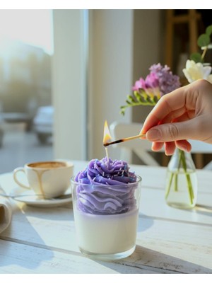 Bubble Sakız Kokulu Kremalı Dekoratif Mum | Parafin & Soya Wax | 400 ml