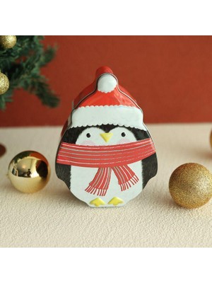 Mutlu Adım 1 Adet 11X15X5CM Metal Kutu Penguen Yılbaşı