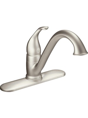 Moen 7825SRS Camerist Tek Kolu Düşük Ark Mutfak Bataryası, Spot Dirençli Paslanmaz, 0.375