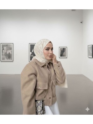 Sevimia Scarf G Desen Çift Taraflı Jakar Kaşmir Ipek Şal