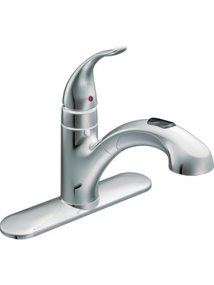 Moen 67315C Integra One-Handle Pullout Kitchen Or Laundry Faucet Featuring Power Clean, Chrome