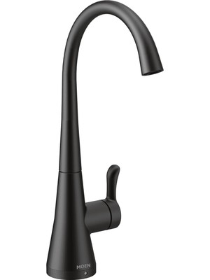 Moen S5520BL Sip Geçişli Soğuk Su Mutfak Içecek Bataryası Opsiyonel Filtrasyon Sistemi, Mat Siyah