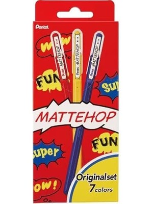 Pentel 1.0 mm Parlak Jel Roller Kalem - 7 Adet Blisterli - Mattehop