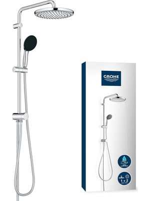 Grohe Vitalio Start 250 Yön Değiştiricili Duş Sistemi, 620MM Duvar Dışı Bağlantılı, 2 Akışlı Yuvarla