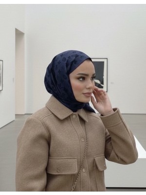 Sevimia Scarf G Desen Çift Taraflı Jakar Kaşmir Ipek Şal