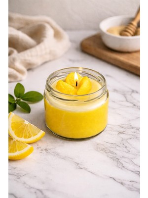 Limon Kokulu Mum 300 cc | Cam Kavanoz