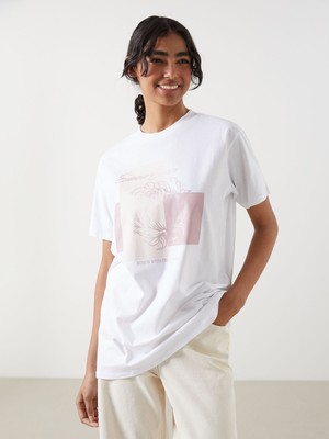 Lc Waikiki Yeni Sezon Bisiklet Yaka Baskılı Kadın Tunik