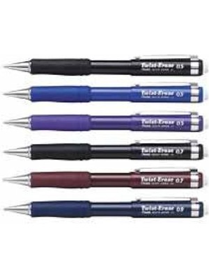 Pentel 0.5 mm Metal Klipsli Büyük Boy Silgili Versatil Si̇yah
