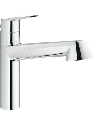 Grohe Eviye Bataryası Spiralli 2 Fonk. Eurodisc Krom - 32257002