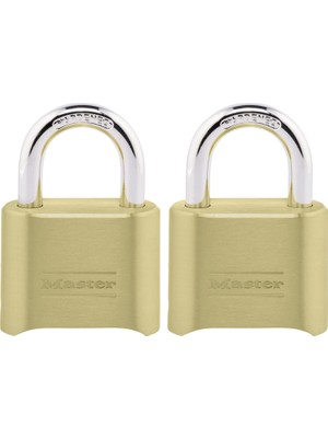 Master Lock Şifreli Kilit, Iç ve Dış Mekan Asma Kilit, Sıfırlanabilir Şifreli Dolap Kilidi, 2'li Pak