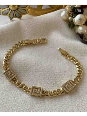 Noshnosh 14K Vip Özel Seri Zirkon Taşlı Tasarım Bileklik