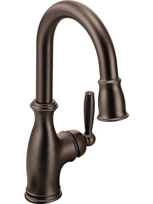 Moen 5985ORB Brantford Tek Kollu Yüksek Arklı Çekme Çubuğu, Refleks ve Elektrikle Temizleme, Yağla O