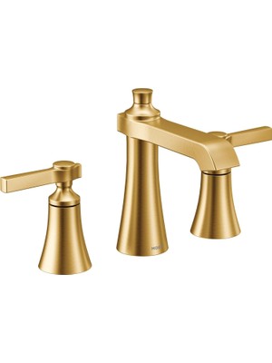 Moen TS6984BG Iki 8 Inç Yaygın Kol Banyo Bataryası Trim Seti Valfsiz, Fırçalanmış Altın