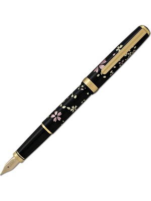 Platinum Makie Fountain Pen Kanazawa Foil Cherry Blossom Snowcapped M