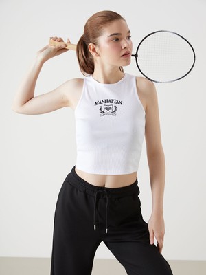 Lc Waikiki Yeni Sezon Bisiklet Yaka Nakışlı Kadın Spor Atlet