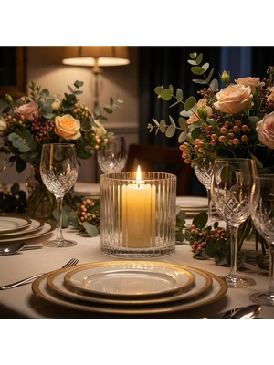 Glassy Küçük Dev: 10X10 El Işçiliği Optik Silindir Mumluk & Vazo