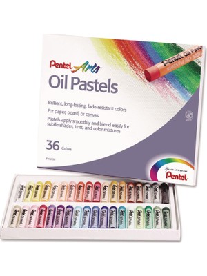 Pentel Yağlı Pastel Boya, Standart Kutu, 36 Renkli