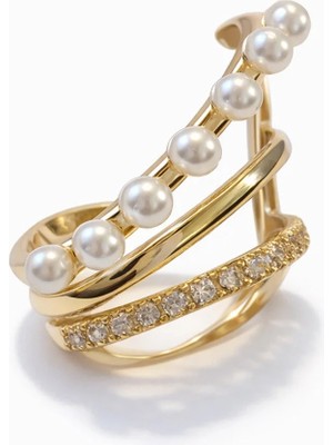 Çağ Moda Aksesuar Incili Kıkırdak Küpe