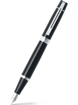 Sheaffer 9312-0 Sheaffer 300 Dolma Kalem, Medium Uç Parlak Siyah Lake Kaplama Kapak