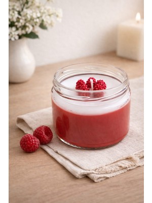 Ahududu Kokulu Mum 300 cc | Cam Kavanoz