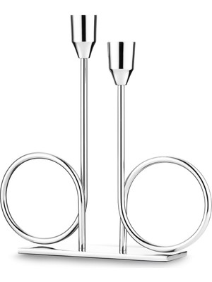 Jumbo Alula Stand Şamdan Silver