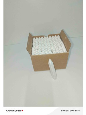 Woodenova Profesyonel Köşeli Tozsuz Beyaz Tebeşir - Kare Formlu 100ADET