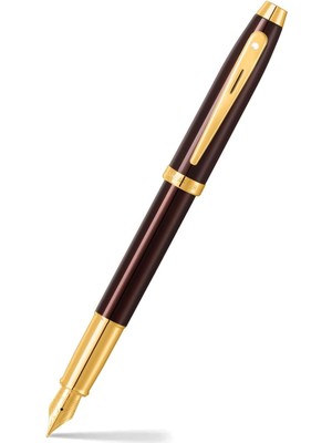 Sheaffer 9370-0 100 Serisi Dolma Kalem (M) Kahverengi Altın