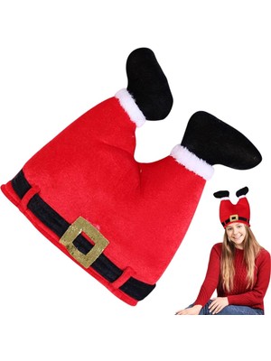 Mutlu Adım 1 Adet 28X32CM Yılbaşı Şapkası Noel Baba Pantalonu