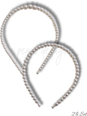 Pegu 2 Li Set Sıralı Inci Taç , Gelin,davet ,kutlama ,günlük, Özel Gün,yaşam