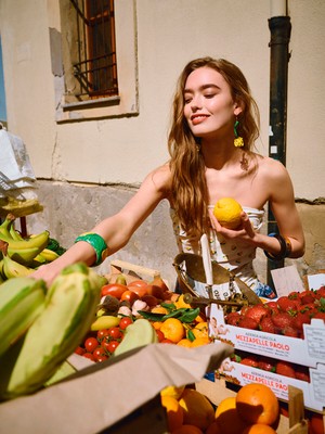 Lc Waikiki Yeni Sezon Straplez Yaka Baskılı Kadın Crop Büstiyer