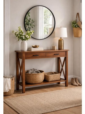 Ahşap Çiftçekmeceli Dresuar