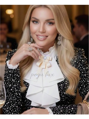 Pegu Ekru Grogren Lux Kurdele Broş Yaka Igne Okul,işhediye,çanta,şal,gömlek Aksesuar