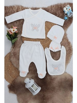 Sema Baby 5 Parça Hastane Çıkışı Zıbın Seti 0-3 Ay - Butterfly