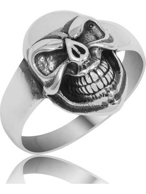 Inure Jewelry Gümüş Kuru Kafa Erkek Yüzük